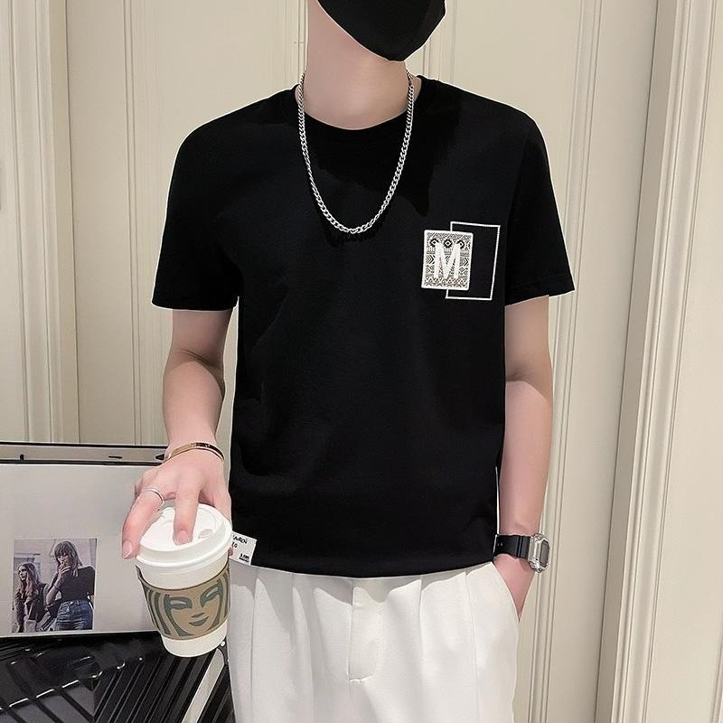 Korean Men Lifestyle - T-shirt tendance pour homme à manches