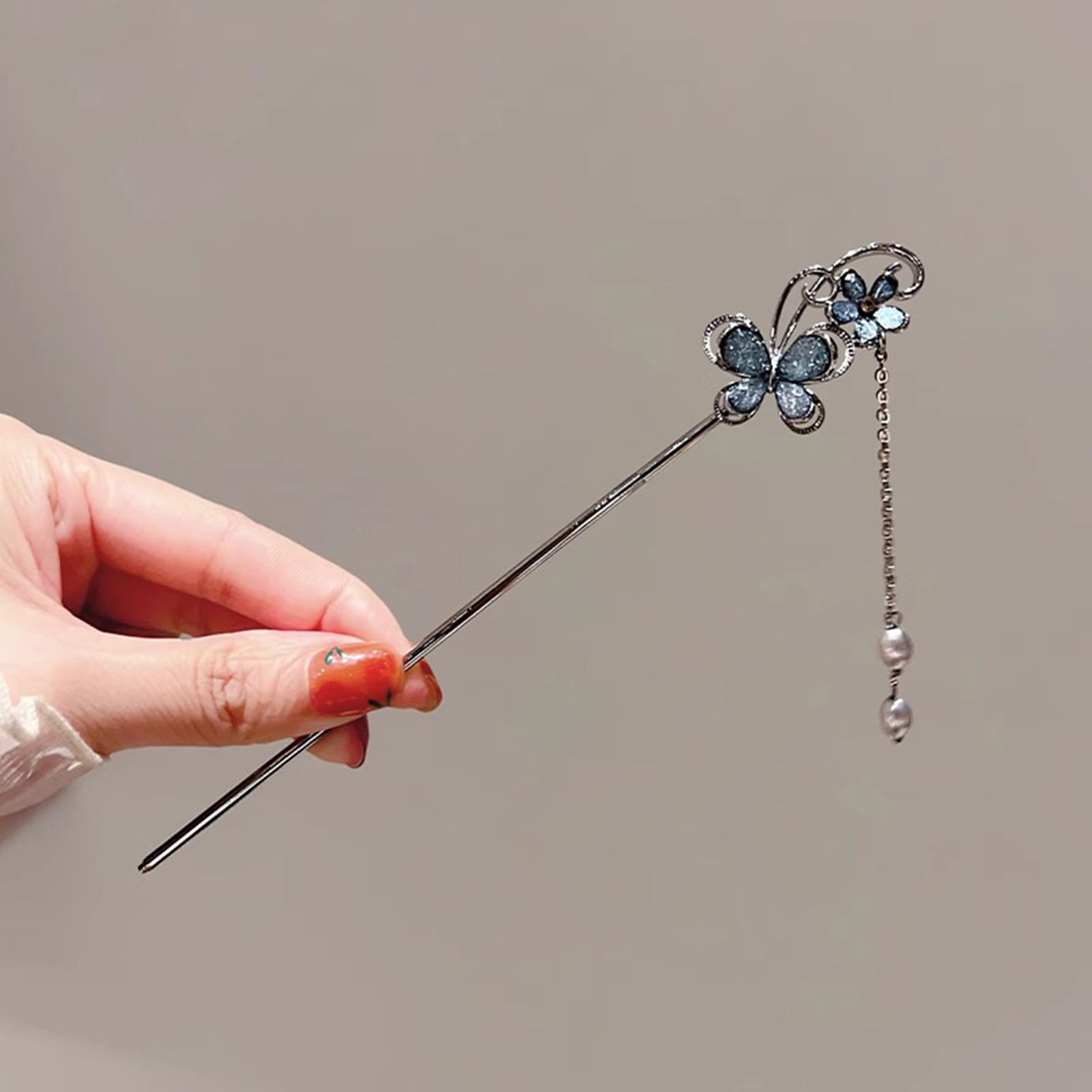 Hanbok Hair Pin - Épingles à cheveux papillon à pampilles,