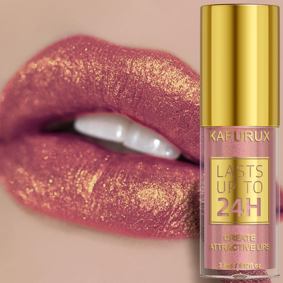Lip Tint Korean - Rouge à lèvres liquide à paillettes