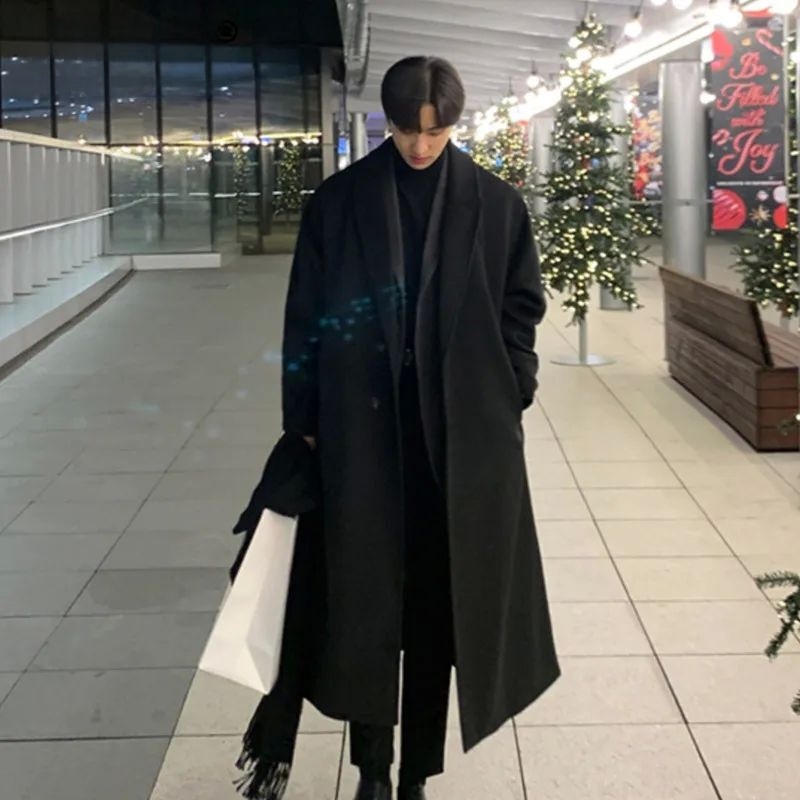 Korean Girls Lifestyle - Manteau décontracté ample pour homme de