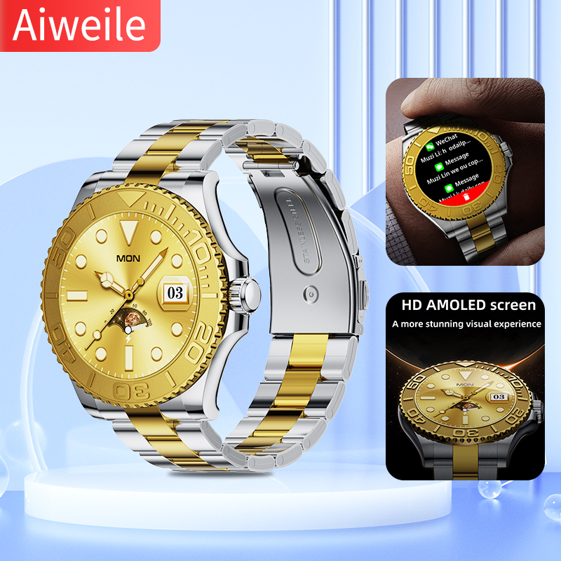 Korean Men Lifestyle - Aiweys-Montre intelligente sans fil pour homme,