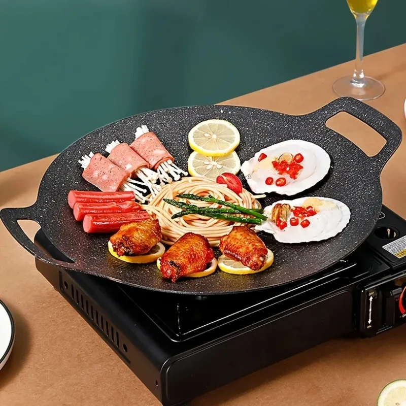Korean Bbq Grill - Poêle à rôtir antiadhésive en fonte,