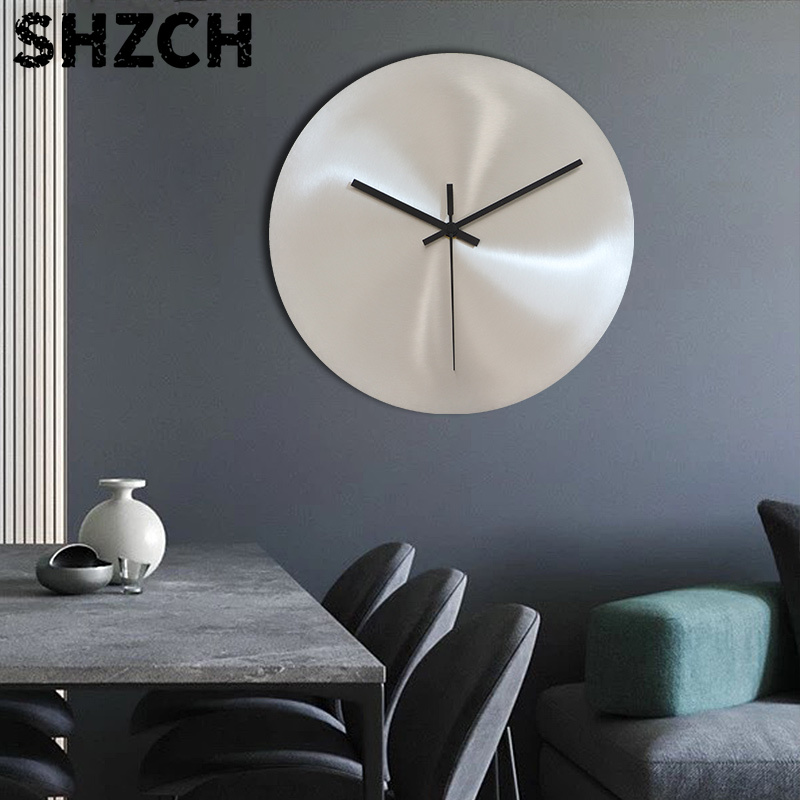 Korean Lifestyle Studio - Horloge murale 3D en acier inoxydable,