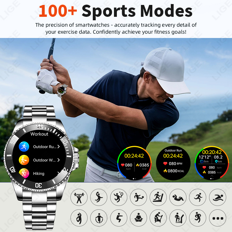 Montre connectée LIGE, nouveau - Korean Men Lifestyle avis et prix