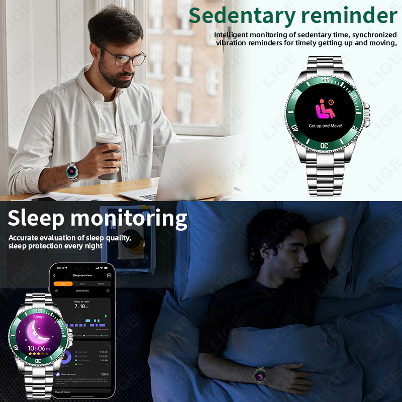 Montre connectée de luxe LIGE  - Korean Men Lifestyle avis et prix
