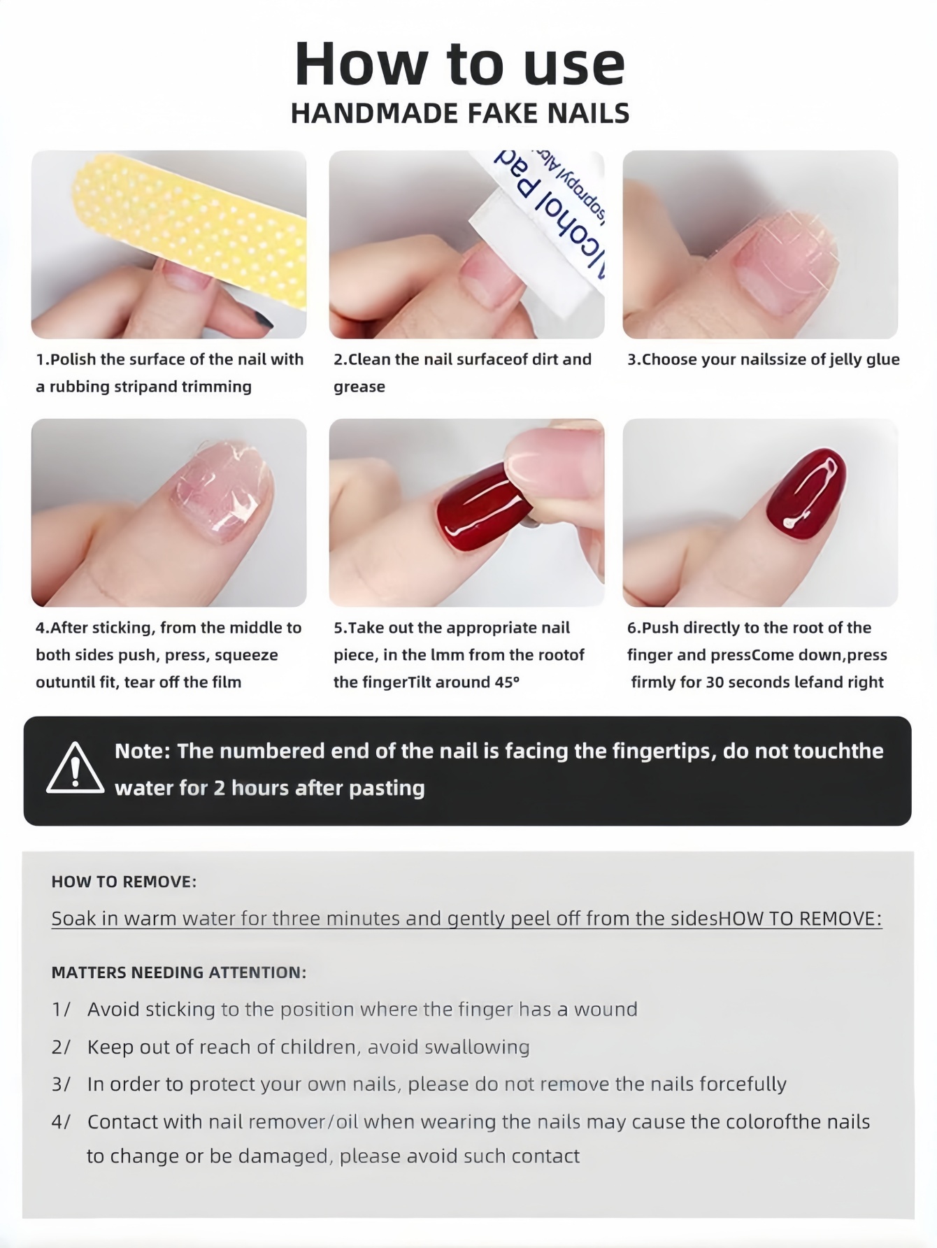 10 faux ongles longs noirs et  - Korean Girls Lifestyle avis et prix