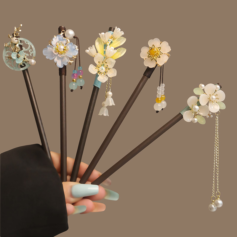 Fleur gland perle bâtons de ch - Hanbok Hair Pin avis et prix