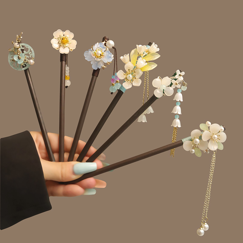 Fleur gland perle bâtons de ch - Hanbok Hair Pin avis et prix